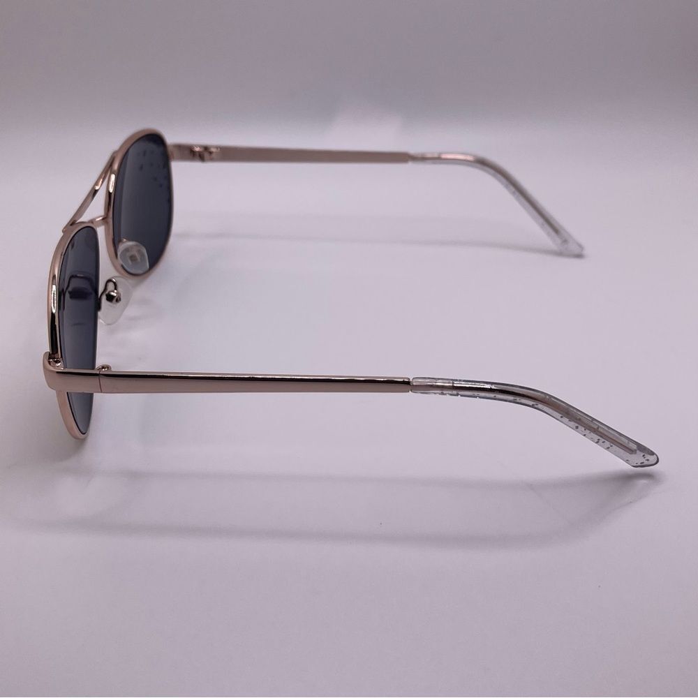 Mirrored Gold Aviators with Rhinestone - Picture 7 of 7